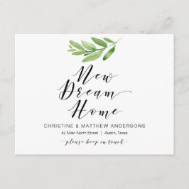 New Dream Zuhause, Greenery, Moving Announcement Postkarte