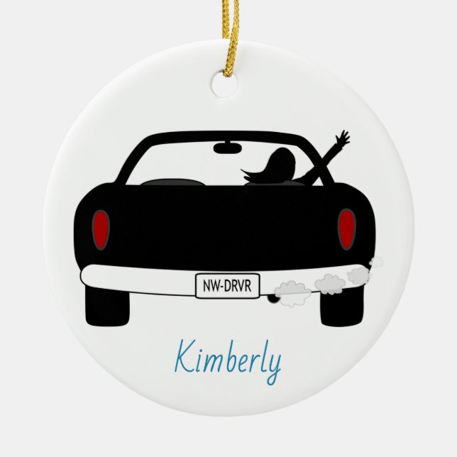 New Driver RIGHT Hand Drive Female Keramik Ornament (Vorne)