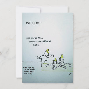"New Employee Welcome" von GUHLComics flat Note C Mitteilungskarte