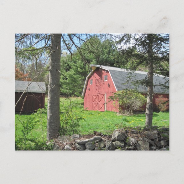 New England Barn Postkarte (Vorderseite)