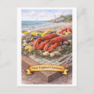 New England Clambake (American Food Series) Postc Postkarte