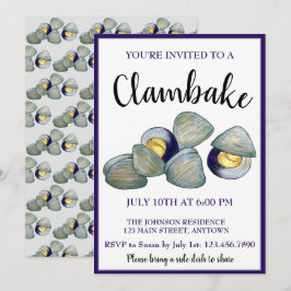 New England Clambake Beach Summer Seafood Dinner Einladung