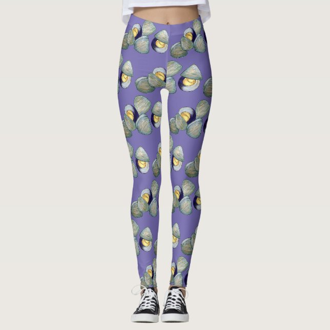 New England Clams Clambake Beach Summer Seafood Leggings (Vorderseite)