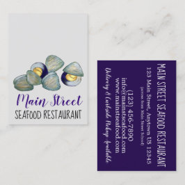 New England Clams Clambake Seafood Restaurant Visitenkarte