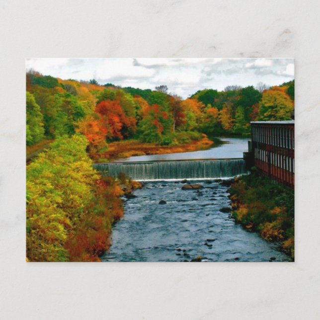 New England Fall Day Foto in Massachusetts aufgeno Postkarte (Vorderseite)
