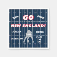New England Football Fan Paper Napkin