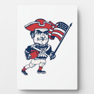 New England Football Maskottchen Fotoplatte