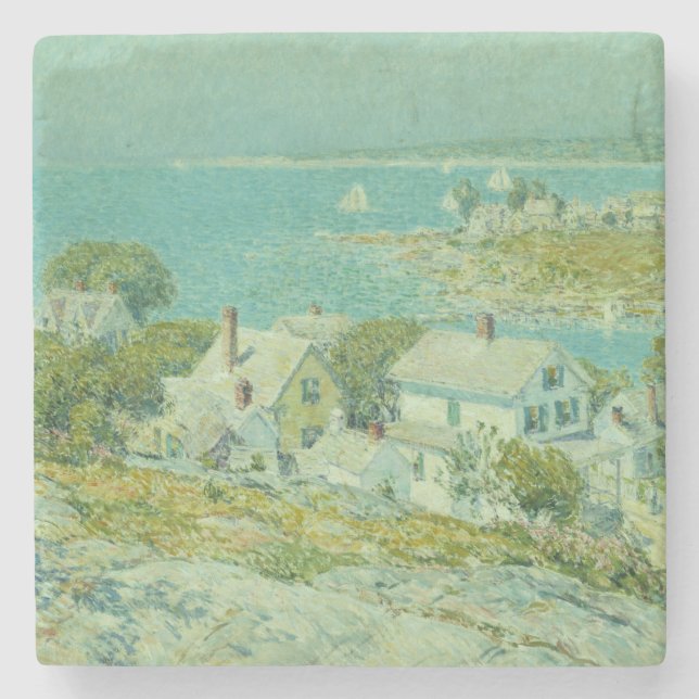 New England Headlands (Küstenlandschaft Art) Steinuntersetzer (Vorderseite)
