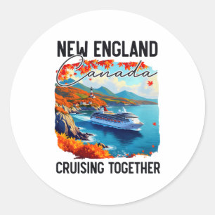New England Kanada Kreuzfahrt, Gemeinsam auf Kreuz Runder Aufkleber