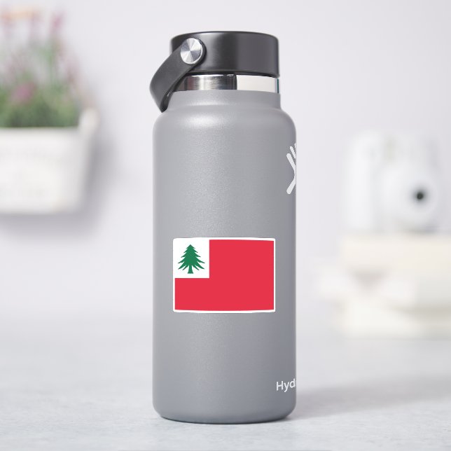 New-England-Kiefer-Fahne Aufkleber (HydroFlask)