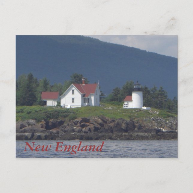 New England Lighthouse Postkarte (Vorderseite)