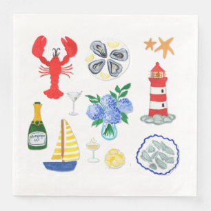 New-England-Meeresfrüchte im Nantucket-Stil Serviette