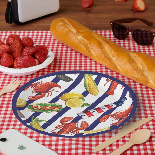 New-England-Picknick Pappteller (Picknick)
