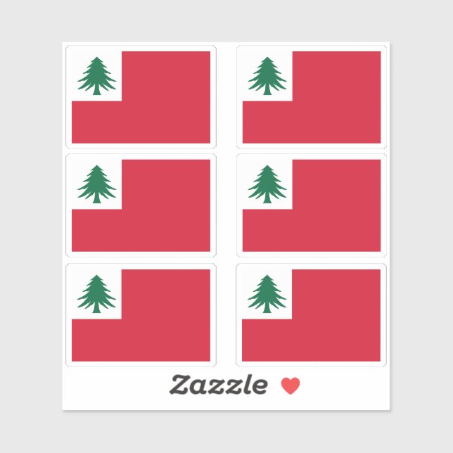 New England Pine Tree Flag Sticker Pack (Blatt)