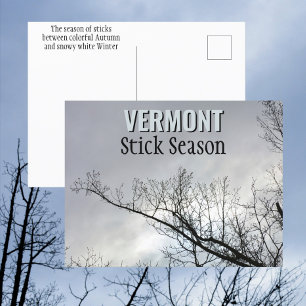 New England Stock Season Vermont Fotografisch Postkarte