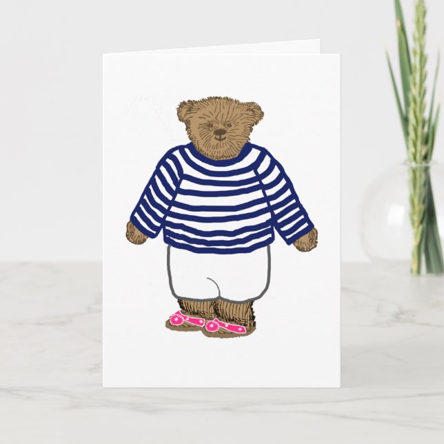 New England Summer Bear Karte (Vorderseite)