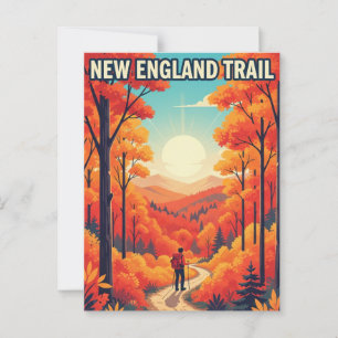 New England Travel Postkarte