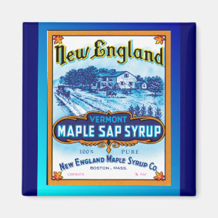 New England Vermont Ahornsirup Magnet