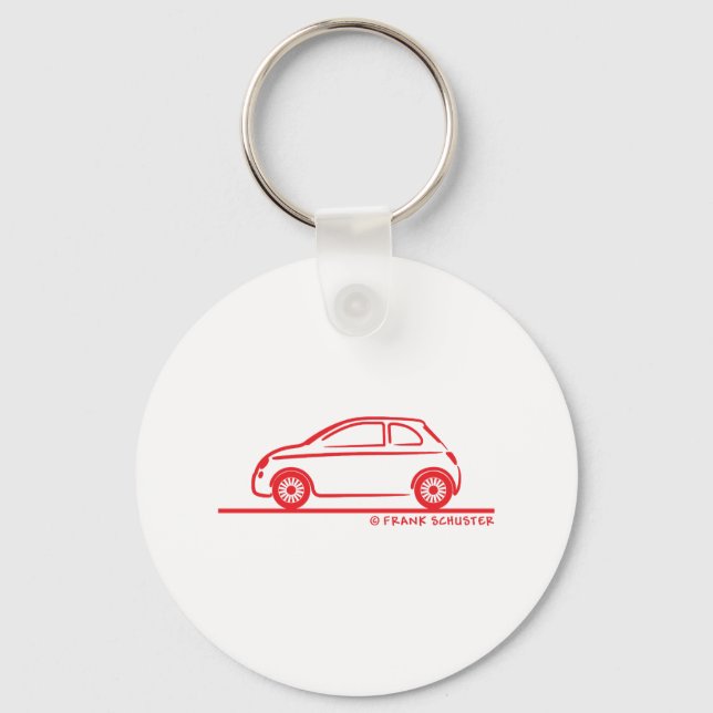 New Fiat 500 Cinquecento Schlüsselanhänger (Vorderseite)