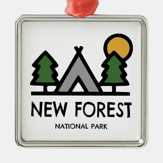 New Forest National Park Ornament Aus Metall (Vorne)