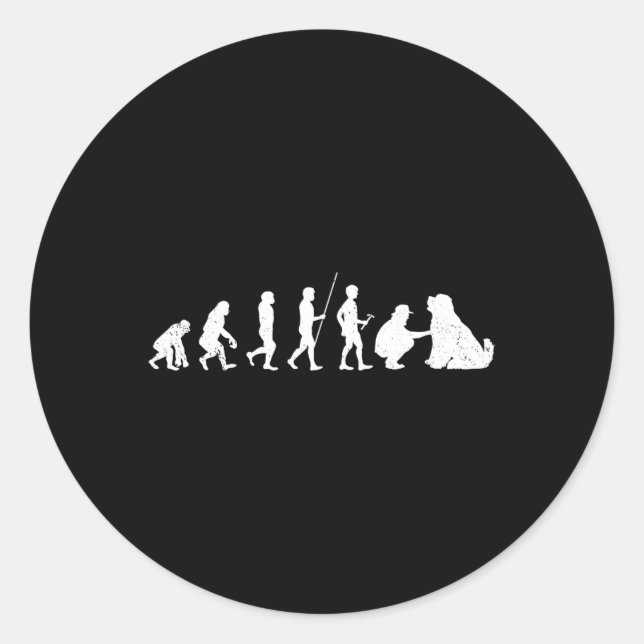 New Foundland Shirt Men Women New Foundland Dog Mo Runder Aufkleber (Vorderseite)