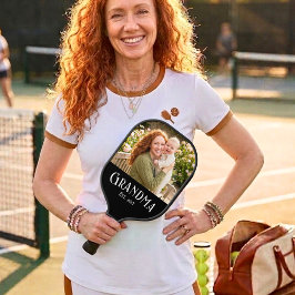 New Grandma Established Custom Name Year Photo Pickleball Schläger