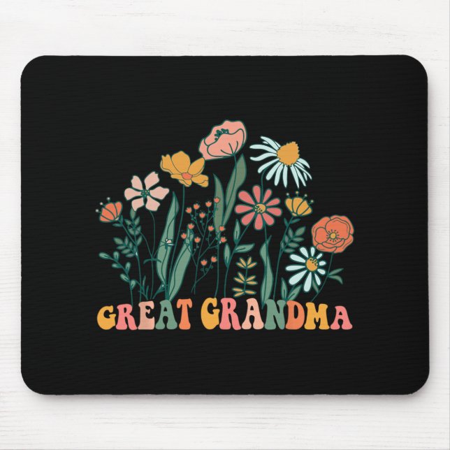 New Great Grandma Wildflower First Birthday &amp;  Mousepad (Vorne)