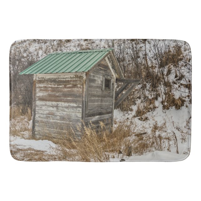New Green Metal Roof on Outhouse Badematte (Vorderseite)