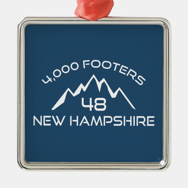 New Hampshire 4000 Footers Mountain Ornament Aus Metall (Vorne)