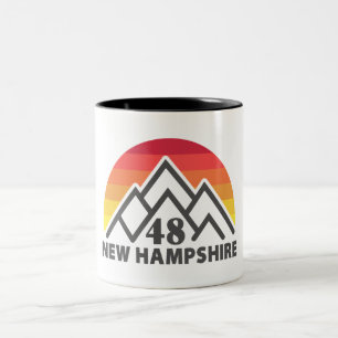 New Hampshire 48 Retro Berg Zweifarbige Tasse