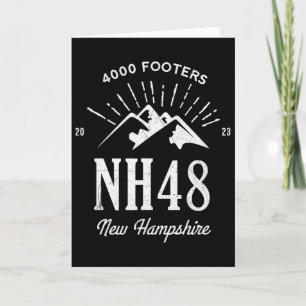 New Hampshire 4.000 Fußgipfel Nh48 Wanderung Karte