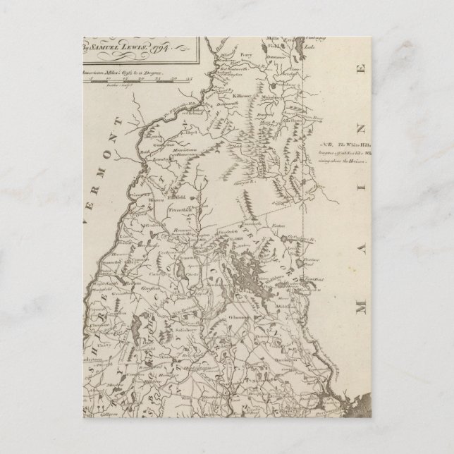 New Hampshire 4 Postkarte (Vorderseite)