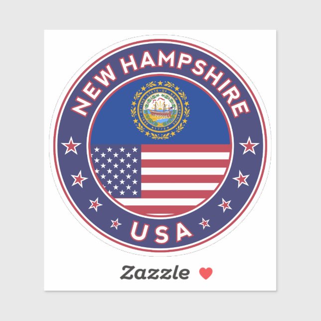 New Hampshire Aufkleber (Blatt)