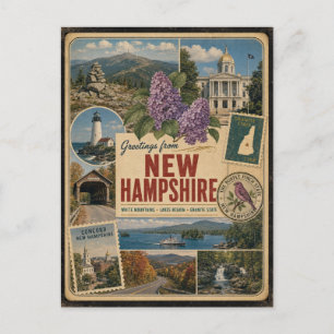 New Hampshire Authentische Vintage-Postkarte Postkarte
