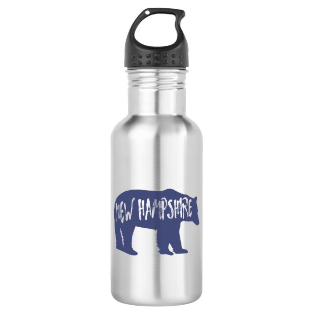 New Hampshire Bear Edelstahlflasche (Vorderseite)