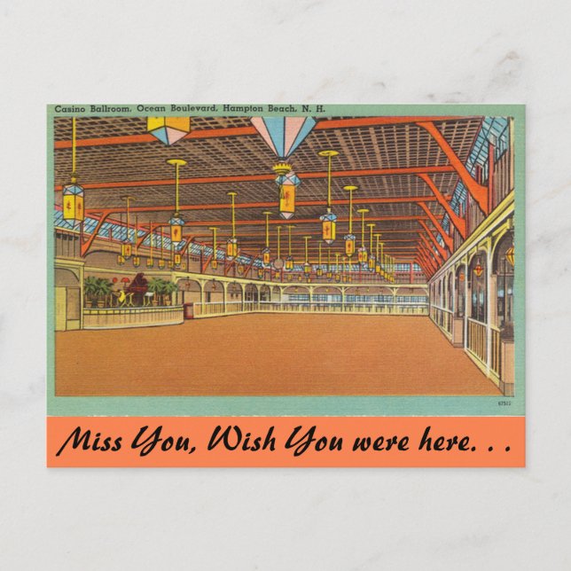 New Hampshire, Casino Ballroom, Hampton Beach Postkarte (Vorderseite)