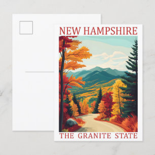 New Hampshire der Granitstaat USA Reiseort Postkarte