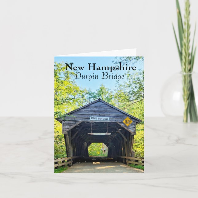 New Hampshire Durgin Bridge White Mountains Karte (Vorderseite)