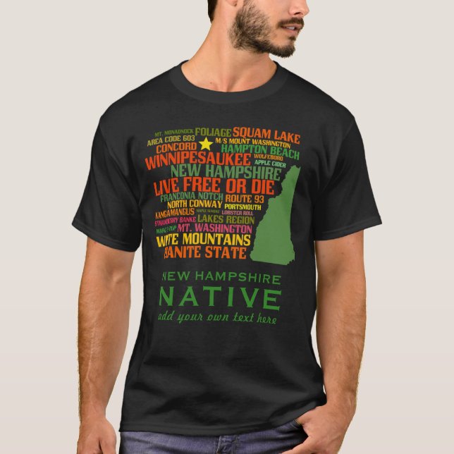 New Hampshire Eingeboren-lebhaftfreies oder die T-Shirt (Vorderseite)