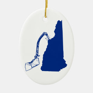 New Hampshire-Eis-Klettern Keramikornament