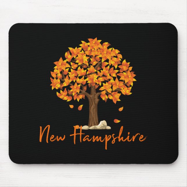 New Hampshire Fall Foliage Autumn Rustic Maple Oak Mousepad (Vorne)