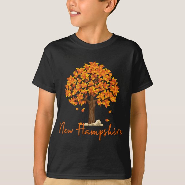 New Hampshire Fall Foliage Autumn Rustic Maple Oak T-Shirt (Vorderseite)