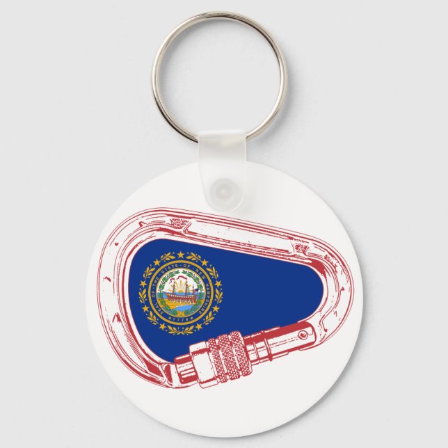 New Hampshire Flag Climbing Carabiner Schlüsselanhänger (Vorderseite)