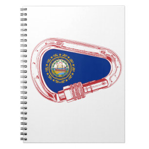 New Hampshire Flag Kletterkarabiner Notizblock