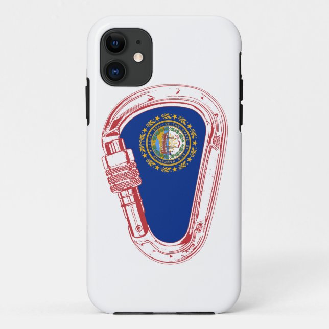 New Hampshire Flag Klettersteig Carabiner Case-Mate iPhone Hülle (Rückseite)