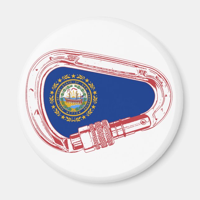 New Hampshire Flag Klettersteig Carabiner Magnet (Vorne)