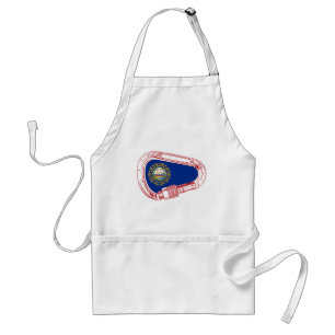 New Hampshire Flag Klettersteig Carabiner Schürze