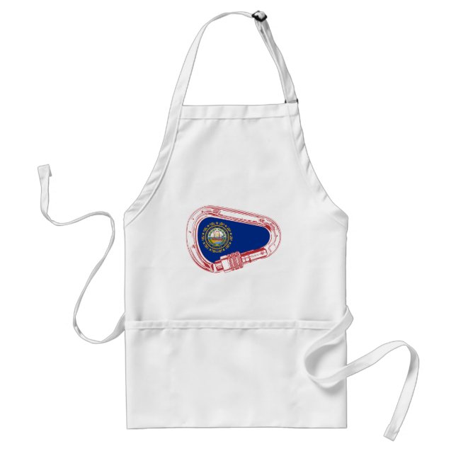 New Hampshire Flag Klettersteig Carabiner Schürze (Vorne)