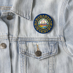 New-Hampshire-Flagge Button