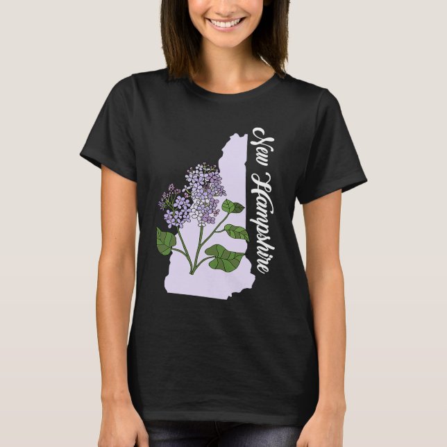 New Hampshire Flower Purple Lilac T-Shirt (Vorderseite)